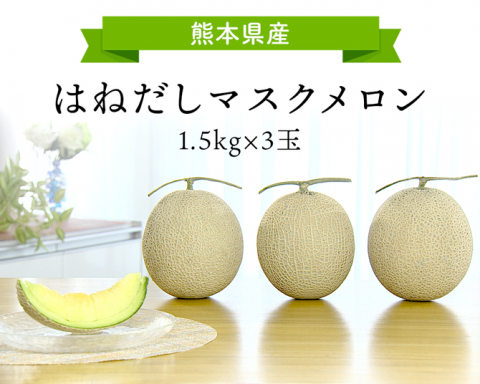 2023.04.22(土)放送「熊本県産 はねだしマスクメロン／1.5kg×3玉